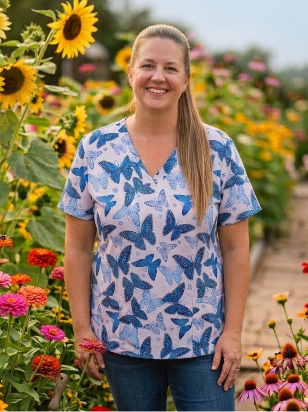 EUC Butterfly Top with Pockets